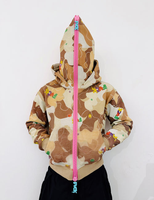 FVCK Chocolate Camo Double Hoodie
